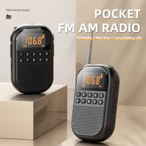 [Mini Radio Pro] D&eacute;codage double carte USB/SD | Qualit&eacute; sonore radio HD | Audio ext&eacute;rieur portable | Station de recherche en un clic Rouge - Neuf