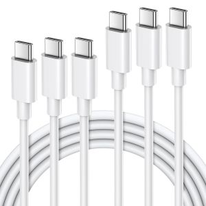 3 Pack Usb C To Usb C Cable 1m, Fast Charge 60w Type C Cable, Charger Wire Cord Compatible With Samsung Galaxy S23 S22 S21 S20 Ipad Pro Macbook Iphone 16 15 Pro Huawei Google Pixel - Neuf