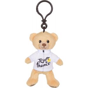 KAL-Toys U2013 Porte-Clés Ours « Maillot Meilleur Jeune Grimpeur Blanc » 10 Cm U2013 Peluche Officielle Du Tour De France. Un Accessoire Attachant Pour Les Fans Du Maillot Blanc. - Neuf