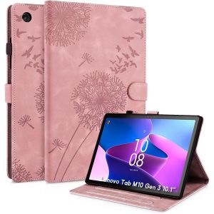 Kal-Coque Lenovo Tab M10 3rd Gen 10.1 Pouces 2022 Pissenlit Housse En Tablette Cuir Tpu Cover Case Étui Housse De Protection Pour Lenovo Tab M10 3rd Gen 10.1" Pouces Tb-328fu/328xu Or Rose - Neuf