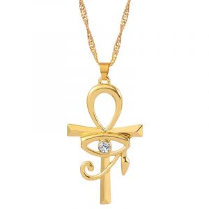Oeil D'horus Egypte Mode Pendentif &Agrave; Breloque Ankh Croix Collier Religieux Pour Femmes Colliers Ras Du Cou Bijoux-- - Neuf