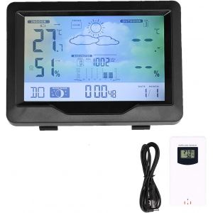 Subzonal-Thermom&egrave;tre D'horloge M&eacute;t&eacute;o &Eacute;lectronique &Agrave; &Eacute;cran Couleur Avec Calendrier Pour Le Bureau &Agrave; Domicile En Plastique Comme Indiqu&eacute; 1 Ensemble - Neuf