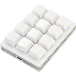 Clavier Programmable &Agrave; 12 Touches,Petit Clavier De Jeu M&eacute;canique Rvb Filaire Usb Avec Interrupteur Rouge,Clavier Macro &Agrave; Une Main Pour Pour Linux Pour Os X (White) - Neuf