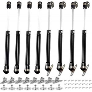 Lot de 8 V&eacute;rin &agrave; Gaz 200N / 20kg, Verin Meuble Ressort Amortisseurs &agrave; Gaz avec Vis pour Meuble Cuisine Haut - Neuf