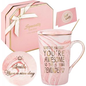 Kalanka-Tasse Cadeau « Sometimes You Forget You're Awesome », Cadeau De Remerciement Pour Femme, Cadeau D'adieu Inspirant Et Attentionné Pour Femme, Meilleurs Amis, Collègues, Cadeau D'anniversaire D - Neuf