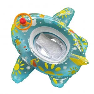 Bouee De Natation Gonflable En Pvc En Forme D'avion Pour Bebe, Avec Siege De Securite Et Volant, Pour L'entrainement A La Natation En Piscine - Neuf