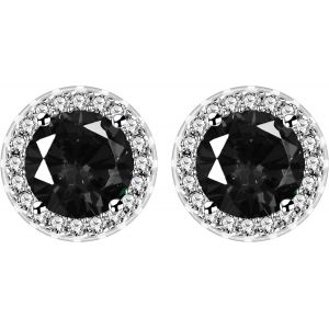 Kal-Boucles D'oreilles Clous Rondes En Zircon Cubique, Classiques Boucles Solitaire Halo Avec Pierre De Naissance Pour Femmes - Neuf