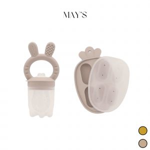 Tétine Grignoteuse En Silicone Alimentaire Pour Bébé Beige - Neuf