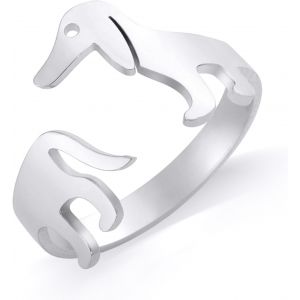 Kal-- Collier Teckel En Acier Inoxydable - Bague Teckel Personnalisable - Teckel - Bijoux Pour Femmes Et Hommes - Animaux De Compagnie - Neuf