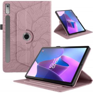 Coque pour Lenovo Tab P11 Pro (2nd Gen) 11.2'' TB132/TB138 2022, Etui Premium Cuir PU Rotatif &iquest;&iquest; 360 Antichoc Degr&iquest;&iquest;s Flip Case Cover Fonction Support Housse - Rose Gold - Neuf