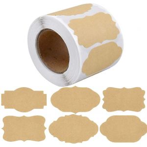 Autocollants D¿Étiquettes Kraft, Autocollants D¿Étiquettes De Cuisson 500pcs, Congélateur Kraft Auto-Adhésif - Neuf