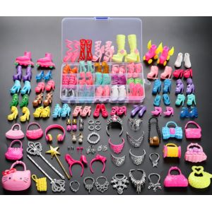 1 Jeu de Chaussures Sacs Vêtements Accessoires pour 30cm de Poupée Barbie, - Neuf