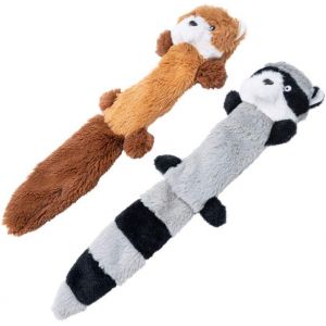 Pack De Peluches Couineurs Pour Chien, Peluches Renard Et Raton Laveur, Jouets À Mâcher Pour Chiot - Neuf