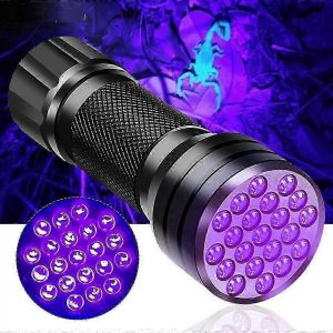 Détecteur D'urine D'animaux Domestiques - Lampe Torche Uv Portable Pour Chiens Et Chats - Détecteur De Taches Sur Tapis - 21 Led Uv Ultra-Lumineuses - Neuf