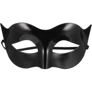 1 Pi&egrave;ce Noir Mascarade Costume Classique Vintage V&eacute;nitien Hommes Masque Noir Demi Visage Mascarade Masque Pour F&ecirc;te &Agrave; Th&egrave;mes Halloween - Neuf