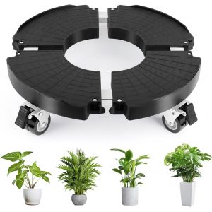 NouvelHorizonstore-Porte Plante a roulettes, R&eacute;glable &Oslash; 35-48cm, Capacit&eacute; De 150 KG Supports de Pots de Fleurs &agrave; roulettes pour Support de Pot de Fleur - Neuf