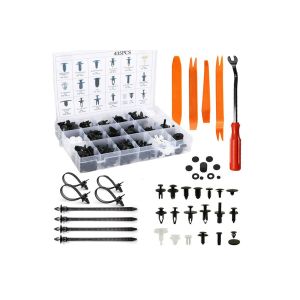 Kit de 435 clips de fixation pour garnitures de voiture avec outils de d&eacute;montage et bo&icirc;te de rangement - Neuf