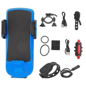 Support De Telephone Pour Velo, Phare De Velo, Chargement Usb, 3 Modes D'eclairage, Antiderapant, Avec Batterie Externe, Pour Vehicule Electrique, Velo, Moto - Neuf