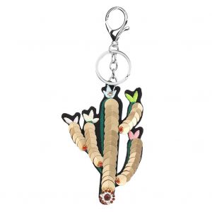 Porte-Cles En Alliage Dore Avec Pendentif Paillete, Accessoire De Bijouterie Tendance Ysk033 - Neuf