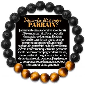 Eryi-Frere Bracelet Beau Papa Petit Fils Cadeau Parrain Demande Filleul Tonton Neveu Cousin Papy Arriere Grand Pere Père Frère A Mon Homme Copain Veux Tu Etre Mon Parrain Cadeaux Bracelets Bijou Orig - Neuf
