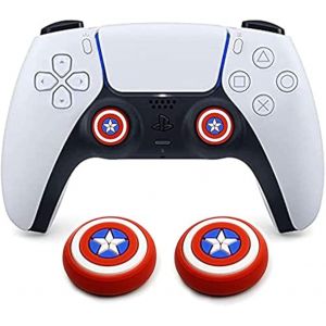 Lot De 2 Coques De Protection Pour Manette De Jeu Analogique, Sans Fil, Fantastique Protection Antidérapante En Silicone Pour Ps5/Ps4/Xbox One/360/Ns Pro (D) - Neuf