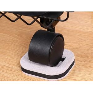 Lot De 10 Patins De Protection En Feutre Pour Roulettes De Meubles, Forme Carr&eacute;e, Diam&egrave;tre De Roue : 6 Cm - Neuf