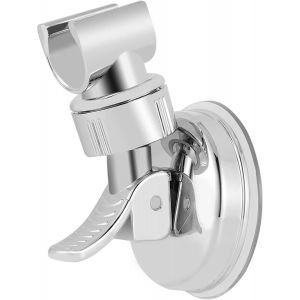 Support de pommeau de douche à ventouse, support réglable avec ventouse, support amovible rotatif à 360°, sans perçage, pour douchette et montage mural - Neuf