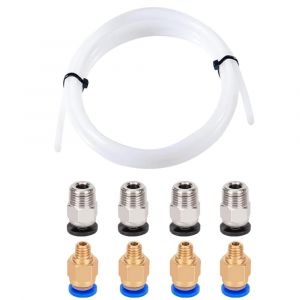1 Mètre 3D Imprimante PTFE Téflon Tube,avec 4 Pièces PC4-M6 Pneumatique Connecteur et 4 Pièces PC4-M10 Pneumatique Connecteur - Neuf