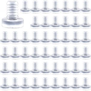 Lot De 50 Amortisseurs En Caoutchouc Transparent - Anti-Collision - Pour Portes D'armoire, Tiroirs, Tables En Verre - Neuf