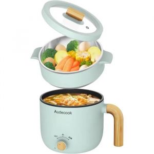 Hot Pot &Eacute;lectrique Avec Cuiseur &Agrave; Vapeur, 1.5L Portable Po&ecirc;le Multifonction, Parfait Pour Nouilles-P&acirc;tes- ufs-Soupe-Steak(Ver[J1047] - Neuf