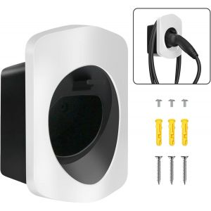 ERYI-Wallbox Support Mural De Cable Type 2| Ev Support De Chargeur Pour Voiture &Eacute;lectrique Avec Connecteur Iec 62196-2| Organiseur De C&acirc;ble De Recharge Type 2 Accessoire Station De Charge, Blanc - Neuf
