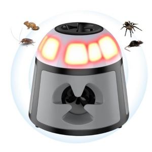 Ultrason Souris Et Rats 360&deg;, Anti Souris Ultrason, 4 Modes R&eacute;pulsif Souris avec Lumi&egrave;re Clignotante, Ultrason Souris Et Rats Puissant, pour Int&eacute;rieur Protection et Anti Nuisibles Jardin - Neuf