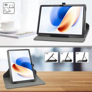 Coque Pour Doogee T30e,En Cuir Protecteur Avec Stand &Eacute;tui En Pu Cuir Rotative 360 Degr&eacute;s Housse De Protection Flip Case Cover Doogee Tab A9+/A9pro+ 11 Pouces Tablette,Noir - Neuf