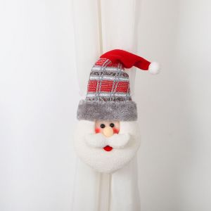 Ensemble de 1 de No&euml;l embrasses de Rideaux de Bonhomme de neige, Santa Claus Rideau de Boucles Retenues de garantie de No&euml;l Rideau Boucle les Clips de Porte Clip Rideau D&eacute;cor R&eacute;glable Rideau de Sang - Neuf