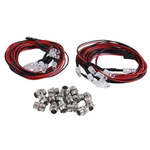 8 Kit D&iquest;&Eacute;clairage Led Rc De 5 Mm Pour 1/10 Rc Voiture Camion Crawler Rc Mod&egrave;le Drift Voiture Phare Feu Arri&egrave;re, Blanc - Neuf