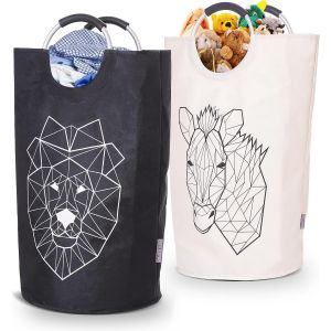 MEVRONISSHOP-Lot de 2 Paniers &agrave; linge Pliables - Grand Panier &agrave; linge Pliable - Grand panier &agrave; linge pliable - Pour chambre d'enfant - Neuf