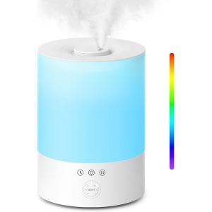 CHECARZHN--NO1-Humidificateur D'Air Bébé Amélioré - 30H D'Autonomie, Ultrasonique Silencieux Avec 3 Modes De Brume, 28Db, Arrêt Automatique, 7 Led Veilleuse, Sans Bpa - Neuf