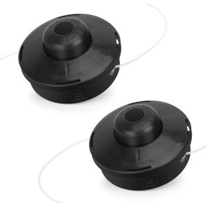 KALANKA-2 Pcs Tête Débroussailleuse Universelle M10 x 1,25 à Gauche pour Toutes Les Marques Sthil, Husquarna, EFCO et d'autres Marques, Tête Faucheuse, Tête Bobine, Tête de Coupe Universelle - Neuf