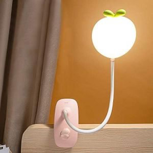 Lampe De Bureau Led Hkly Usb, Lampe De Lecture Flexible À 360° Avec 3 Modes, Veilleuse Rechargeable Avec Capteur Tactile, Lampe À Pince Portable Pour Bureau, Lit, Tablette, Rose - Neuf