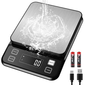 Nouvelhorizonstore-Ipx67 & Rechargeable Balance De Cuisine Enti&egrave;rement &Eacute;tanche, 10kg 0.1g Balance Alimentaire Pr&eacute;cision, 10 Unit&eacute;s Et Fonctions De Tare, Pcs, &Eacute;cran Lcd R&eacute;tro&eacute;clair&eacute;, Auto-Off, Batter - Neuf