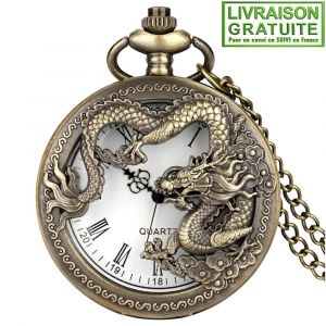 Montre Gousset Dragon Chinois (R&eacute;f 4) - Neuf