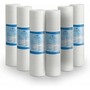 Filtre S&eacute;diments 10 Pouces 1 Micron Ultrafiltration En Polypropyl&egrave;ne. &Eacute;limine Le Sable, Le Limon, Les Particules De Rouille Et Les Impuret&eacute;s En Suspension Jusqu'&Agrave; 1 Micron 3 Pi&egrave;ces - Neuf
