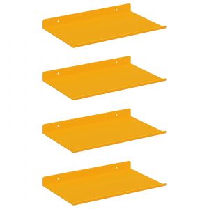 vidaXL &Eacute;tag&egrave;re Murale 4 pcs Jaune moutarde 30 x 18 x 2,5 cm - Neuf