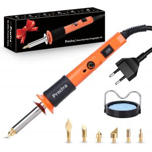 Ulteronixshop-Kit de Pyrogravure Bois, Stylo de Pyrogravure sur Bois, Kit Gravure Multifonctionnel, Fer &agrave; souder Electrique , Outil de Gravure sur Bois/Cuir avec 6 Pointes (Type 1) - Neuf
