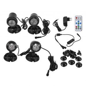 Hjlian Spot Led Rgb Sous-Marin Etanche Ip68 Pour Fontaine Exterieure, Piscine, Etang, Aquarium, Prise Ue 100-240 V - Neuf