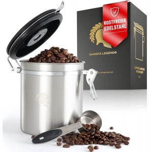 Cmws-&reg; Bo&icirc;te &Agrave; Caf&eacute; Herm&eacute;tique 500 G Argent U2013 R&eacute;cipient &Agrave; Grains De Caf&eacute; Pour Prot&eacute;ger Les Ar&ocirc;mes De Votre Caf&eacute; U2013 Bo&icirc;te De Conservation En Acier Inoxydable Avec Calendrier Perp&eacute;tuel. - Neuf