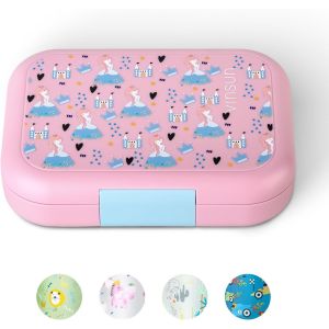 Kal-Lunch Box Enfant Avec 4 Compartiments - Sans Bpa, Étanche, Convient Au Lave-Vaisselle Et Micro-Ondes - Boîte Repas Avec Princesses Pour Maternelle, Ecole, Parc - Neuf