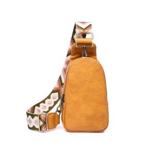 Sac bandoulière rétro jaune chic pour femme - Élégant, fonctionnel et parfait pour les aventures quotidiennes ! - Neuf