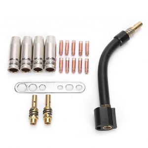 10pcs Contact Tip 4pcs Tips Holder Diffuseur 2pcs Bielle Torche Cou Buse Ensemble de cl&eacute;s pour MB15 / 15AK MIG Torche de soudage - Neuf