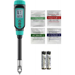 ASFASFq-pH Mètre pour Sol, kit de test de pH Nnumérique pour le sSol, le Jardin, l'eau, les Solutions et les Aaliments avec Couvercle de Protection en Alliage et Affichage LCD - Neuf